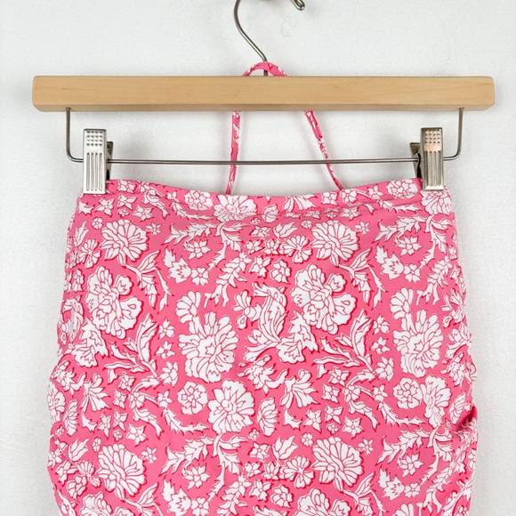 FINAL SALE! NWT J. Crew Pink Floral Halter Swimsuit 
Sz 16 - Picture 6 of 12
